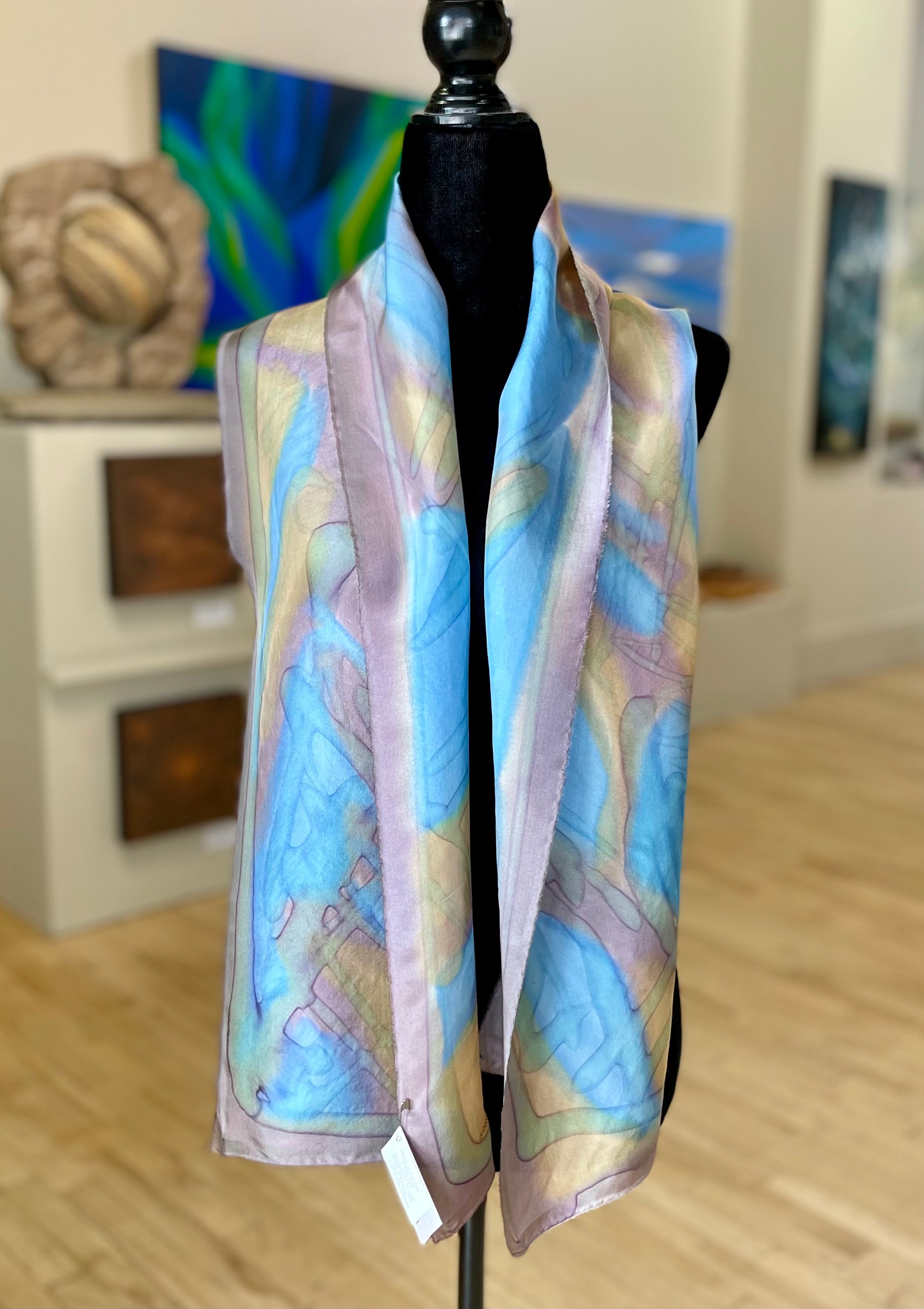 11" x 60 - 70" Silk Scarf