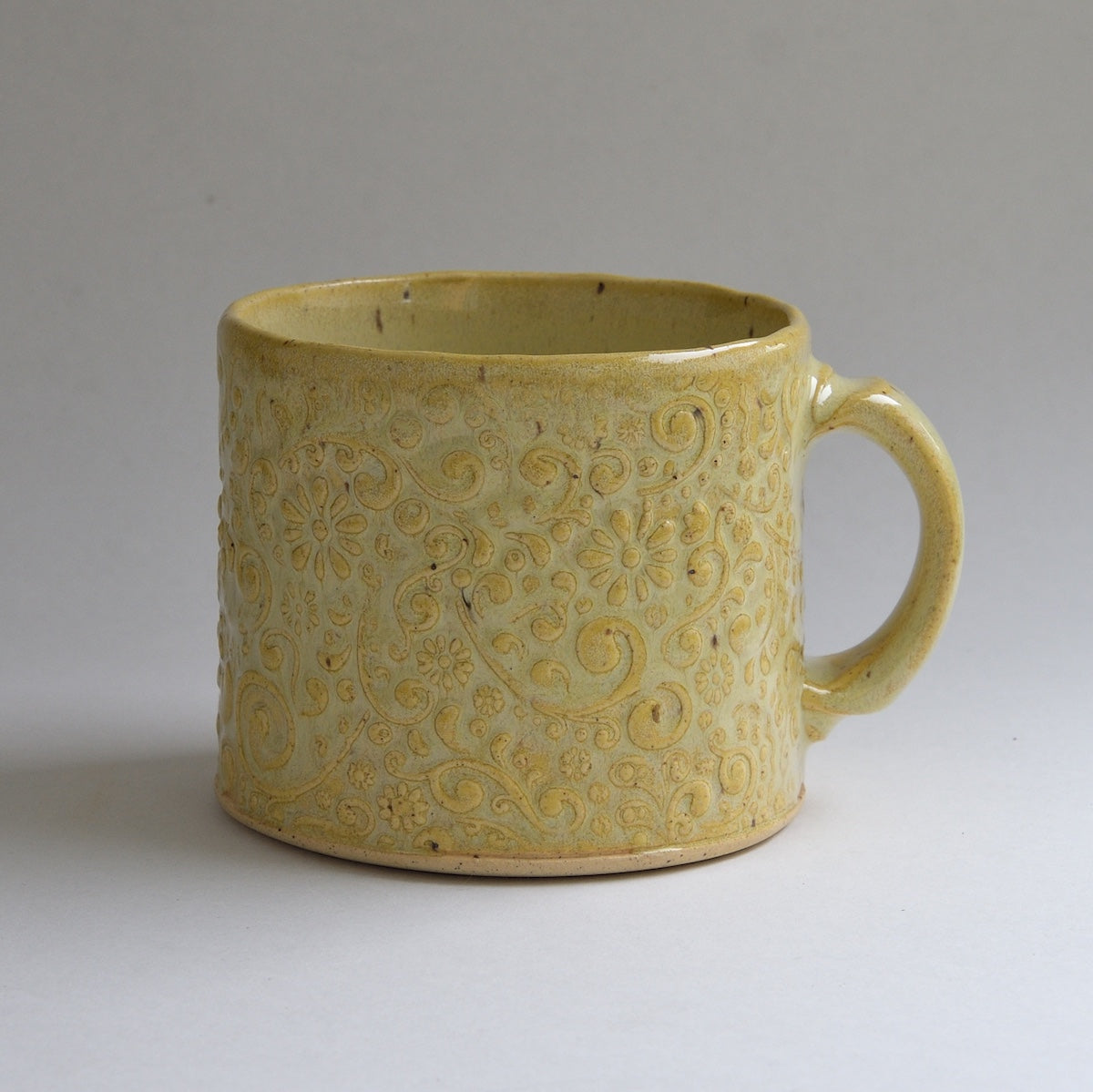Small Floral Mug - Barlett Pear Yellow