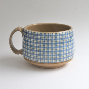 Rustic Round Mug - Plaid