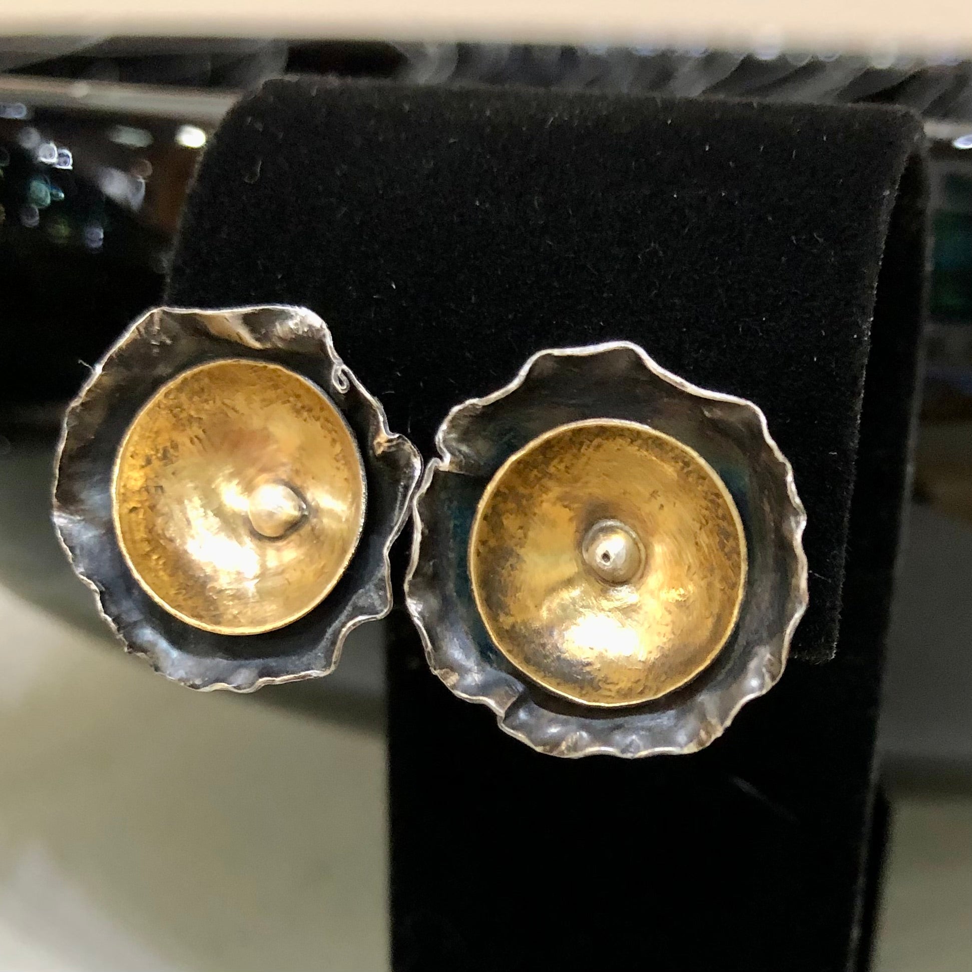 Sterling Silver, Patina & Bronze Earrings