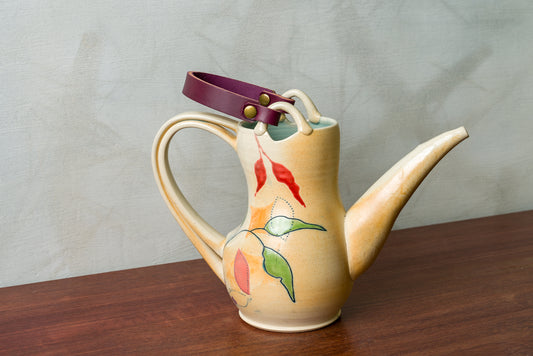 Watering Can with Leather Handle