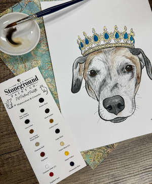 Pet Portrait - 14 Dot Card w/Brush