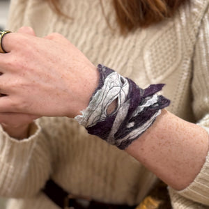 Handfelted wrap bracelet