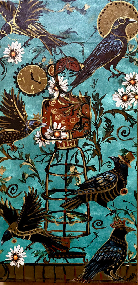 Steampunk ravens