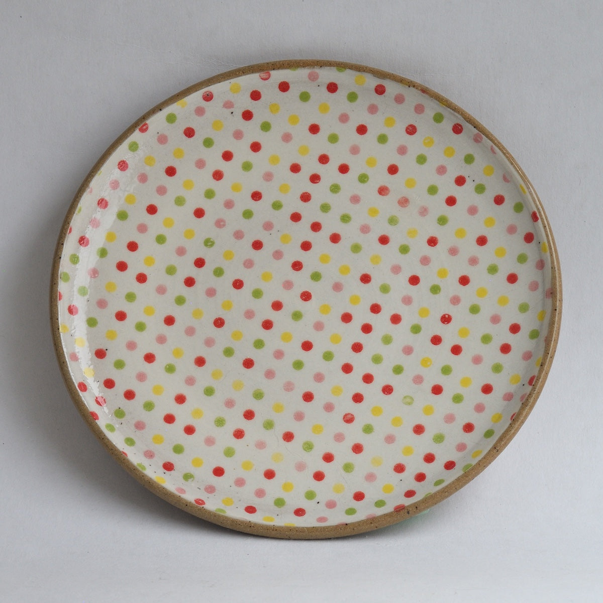 Rustic Plate (small) - Polka dots