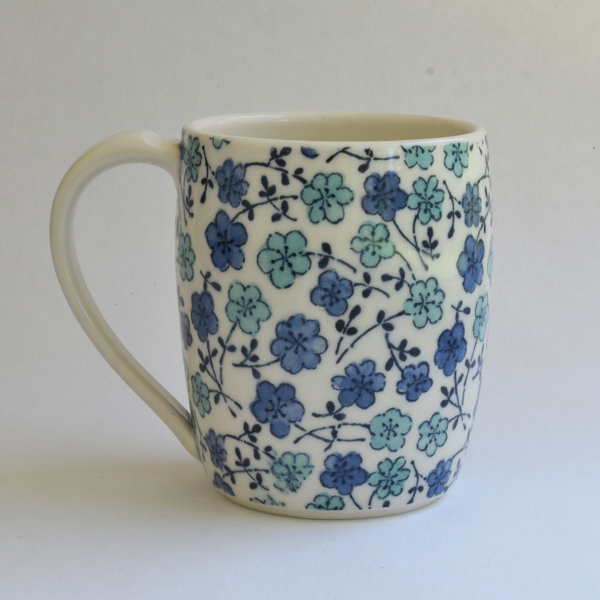 Blue Blooms Tall Mug