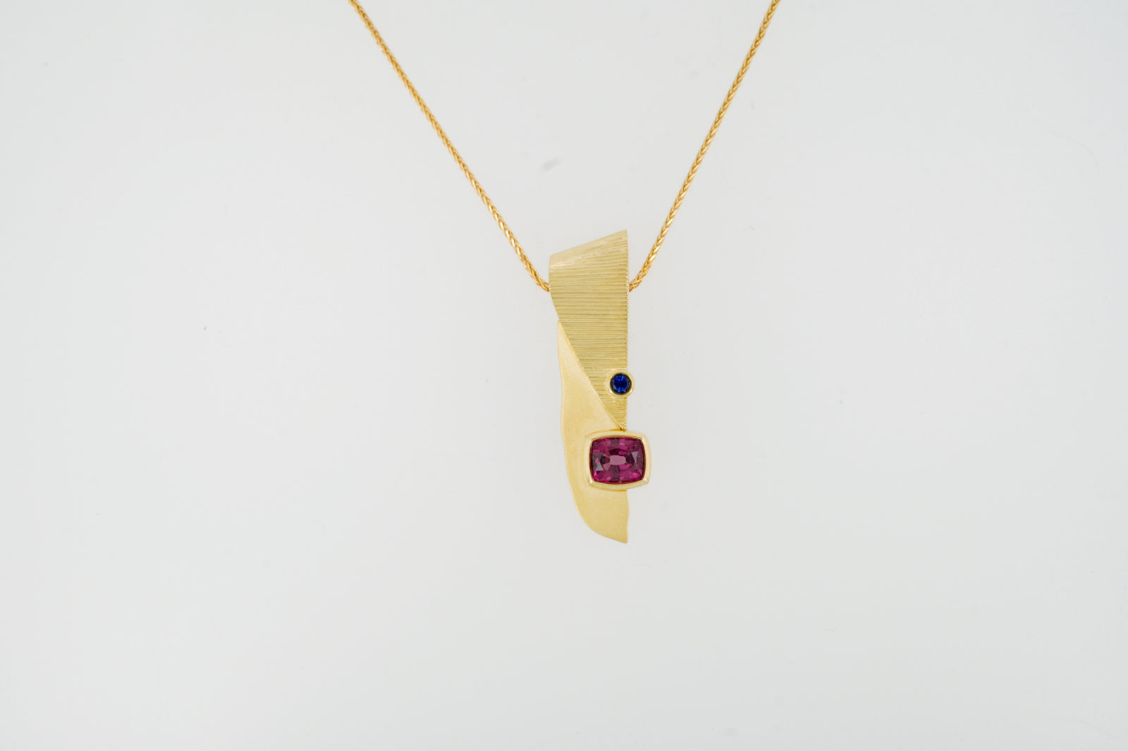 Rhodolite Garnet & Sapphire Pendant