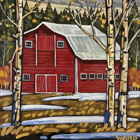 Red Barn Fall Aspens