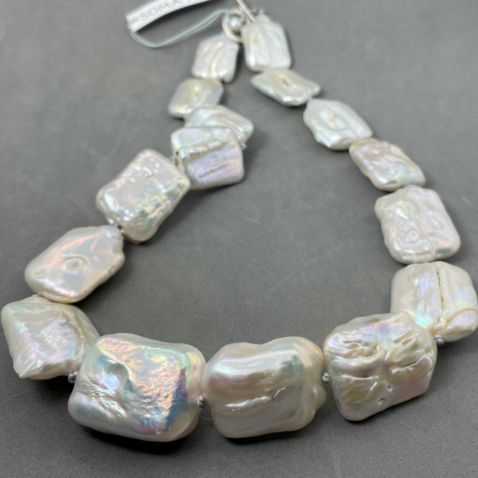 Square Baroque Pearl Necklace