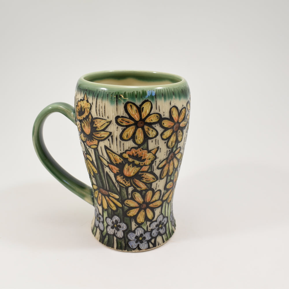 Mug Spring Flowers - Green (Tall)