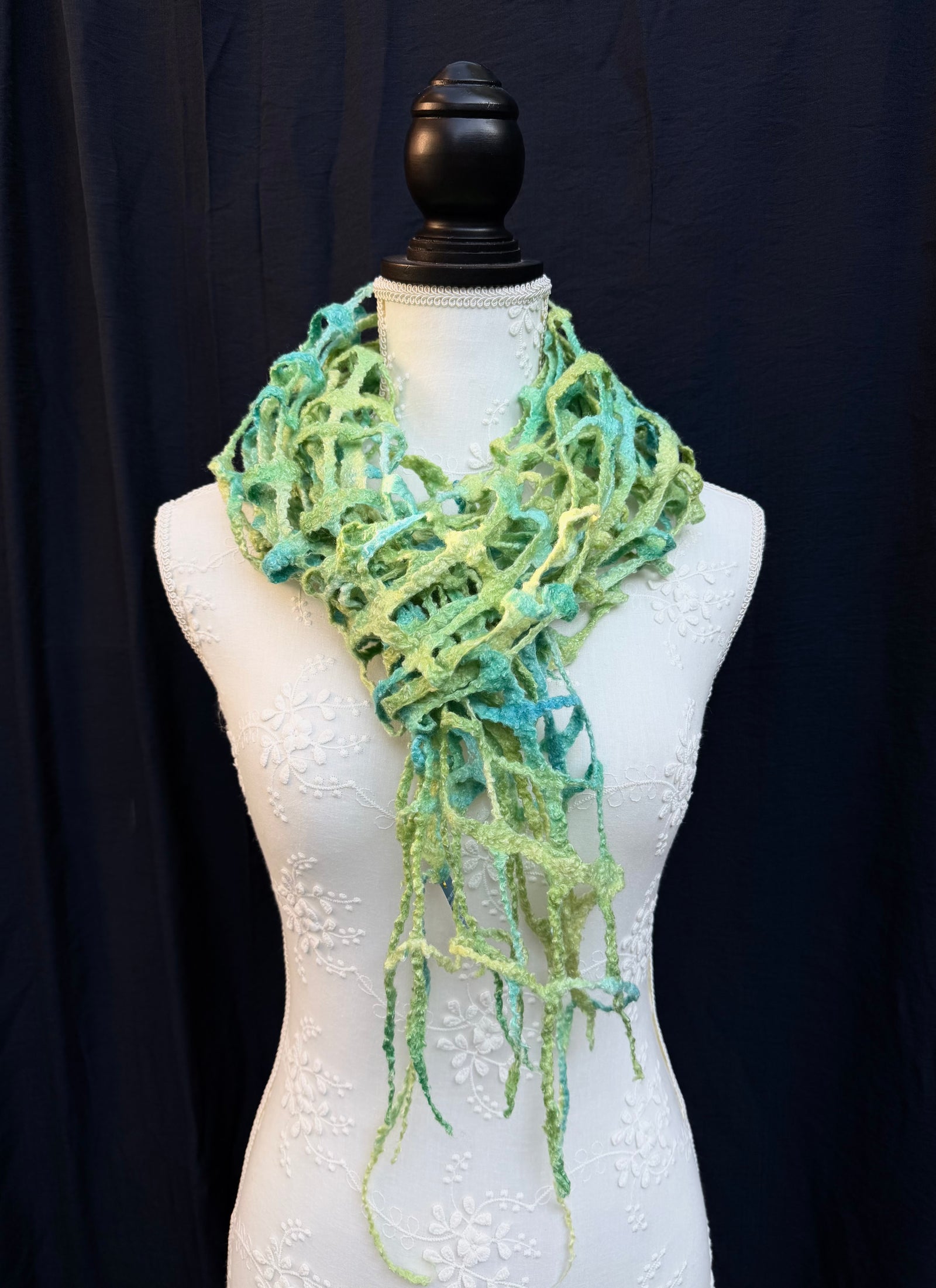Scarf - Felted Merino Wool Web