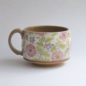 Rustic Round Mug - Camellia
