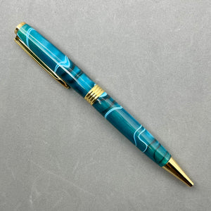 Streamline Resin Pen - Blue Waves