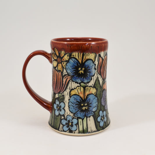 Mug - Spring Flowers, Red