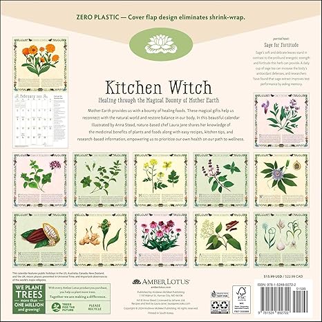 Kitchen Witch Wall Calendar 2025