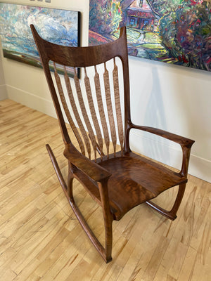 Rocking Chair - Walnut and Quilted Maple