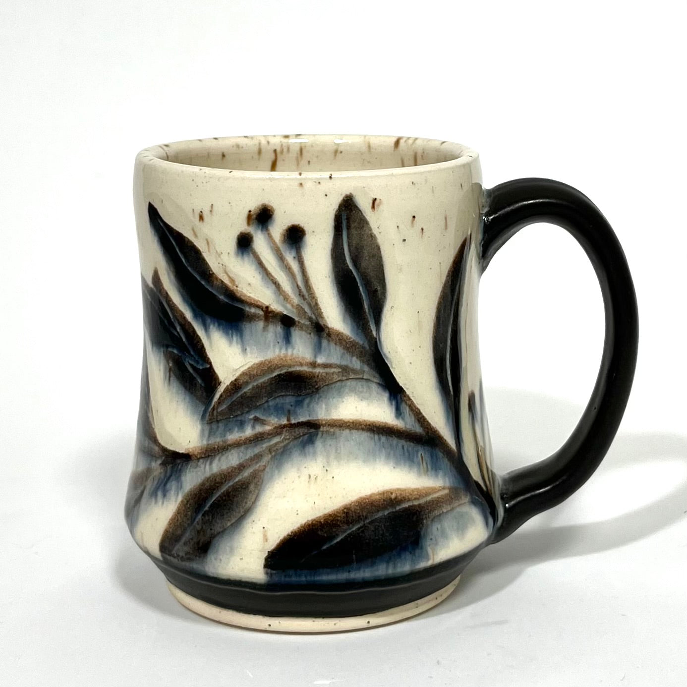 Foliage & Black Glaze Mug