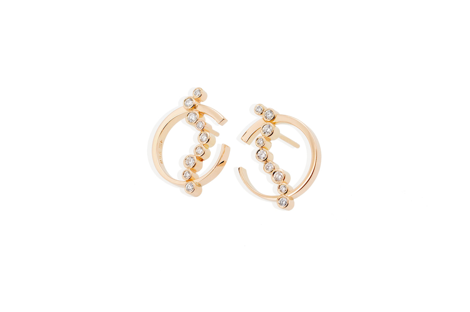 Crescent Diamond Earrings