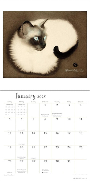 Artful Cat Wall Calendar 2025