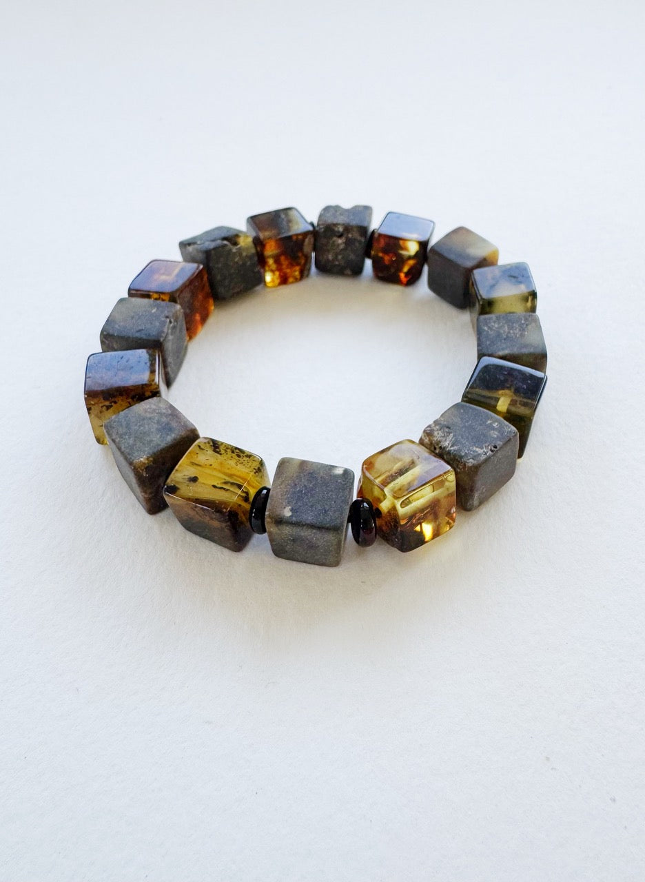 Amber Cubes Bracelet