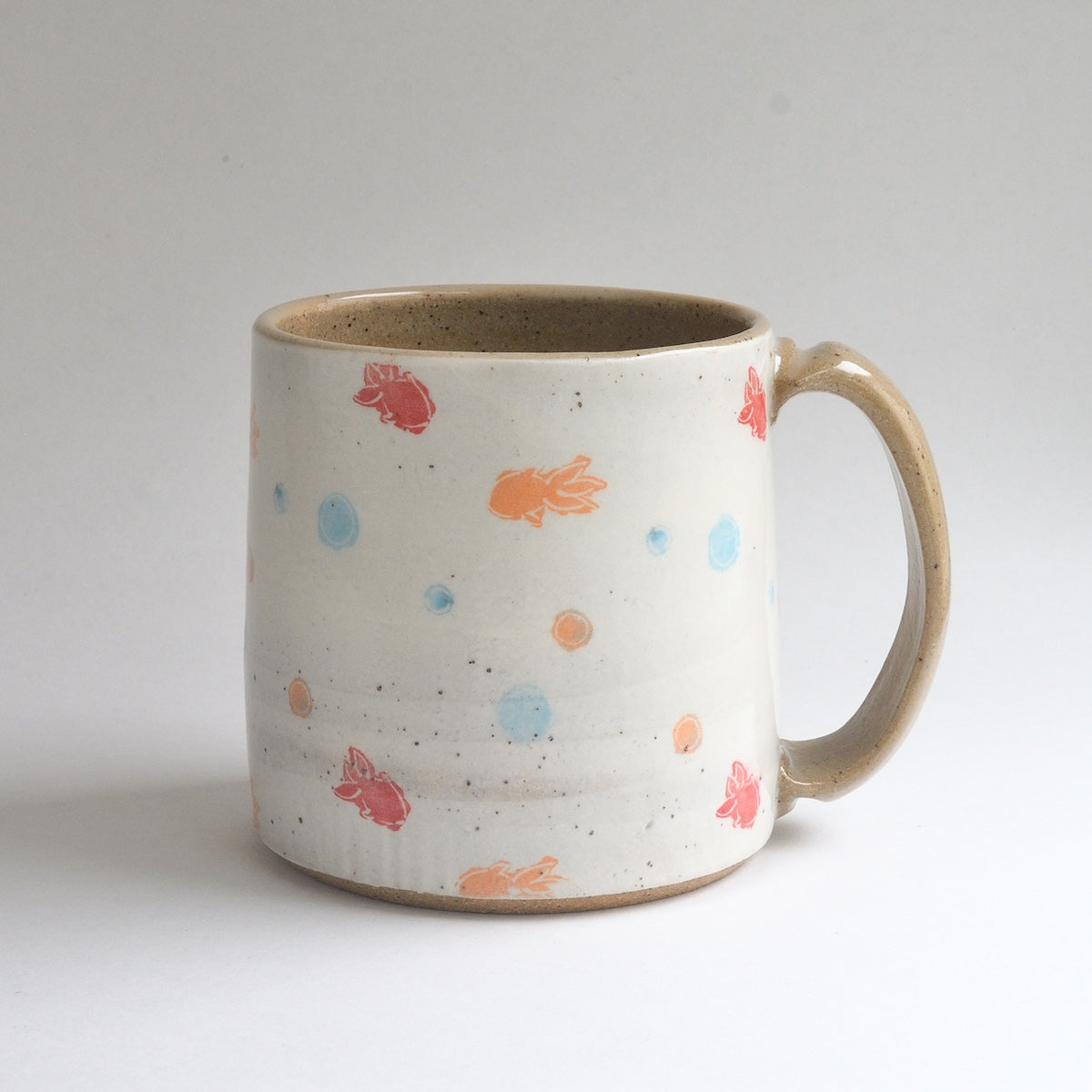 Rustic Medium Mug - Heartwarming Goldfish