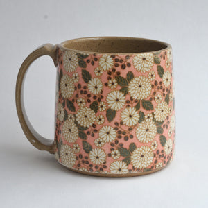 Rustic Medium Mug - Chrysanthemums