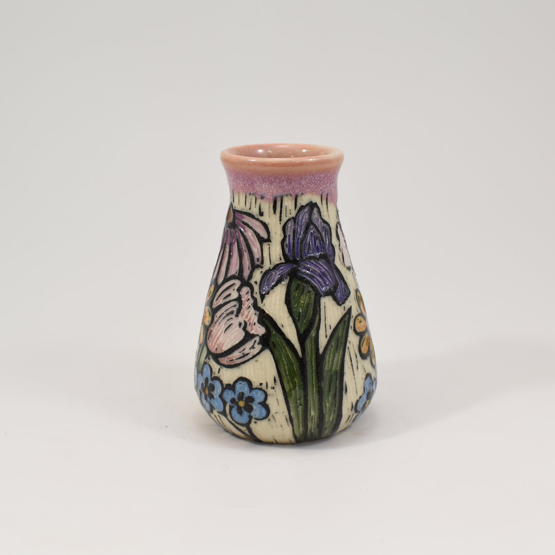 Bud Vase - Spring Flowers, Pink