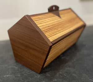 Five Sided Box - Zebrano & Peruvian Walnut