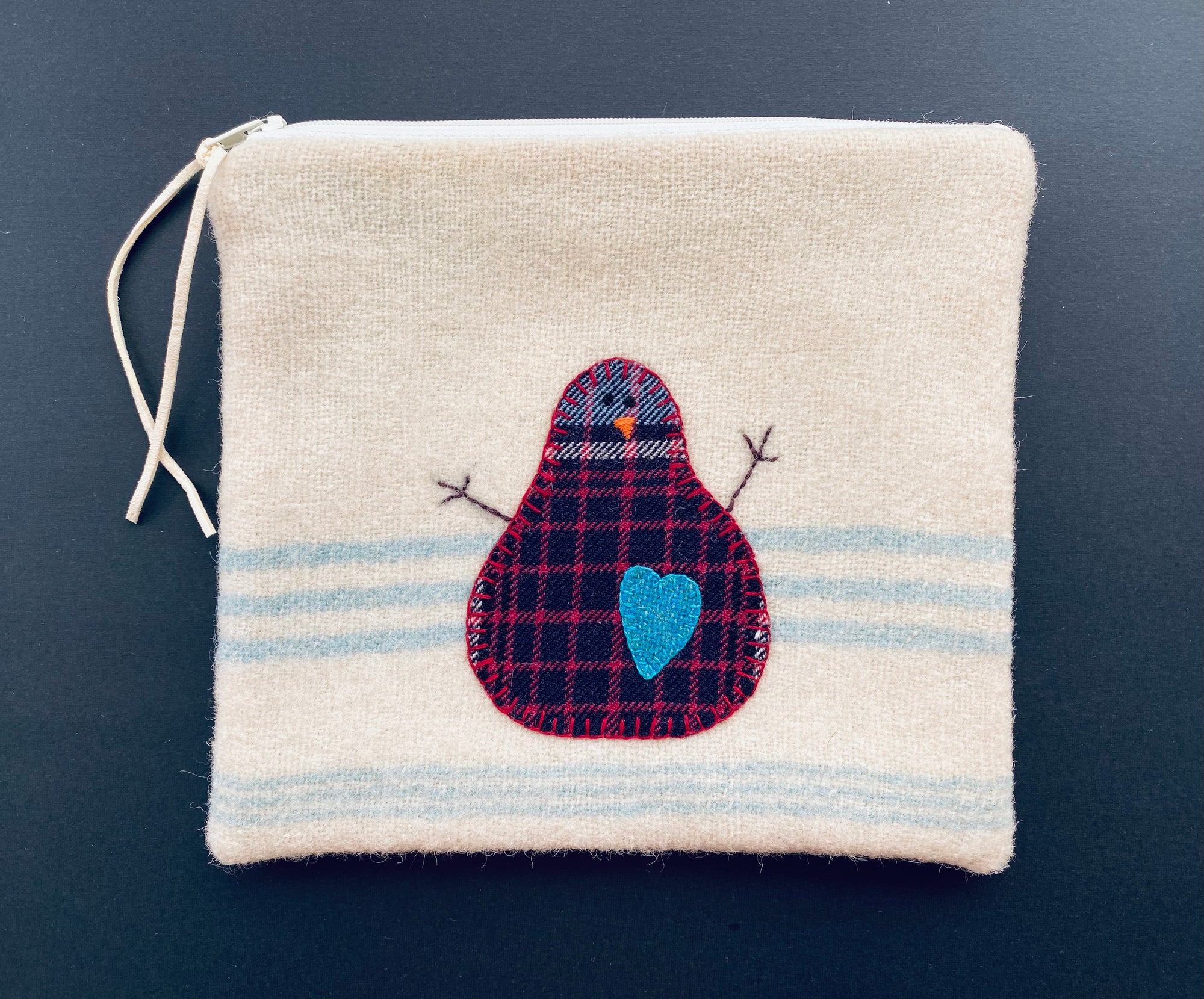 White Pouch with Snowman