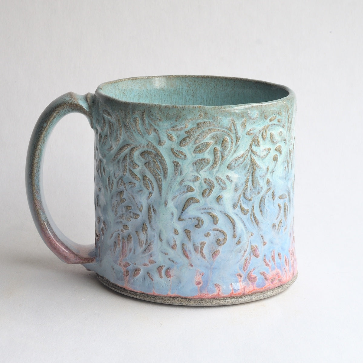 Medium Turquoise - Pink Mug