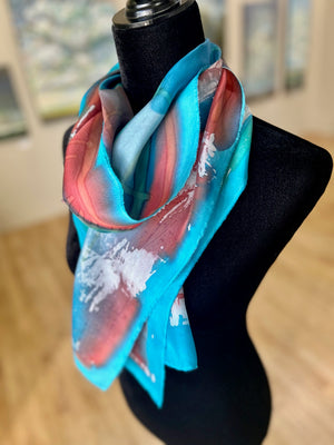 Batik Silk Scarf 11" x 70"