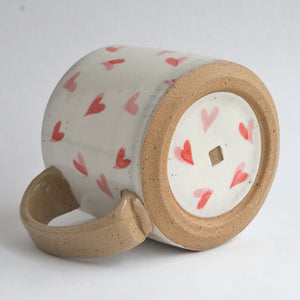 Rustic Short Mug - Heart Petals