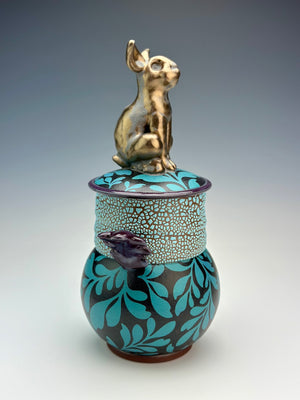 Blue Bunny Pot