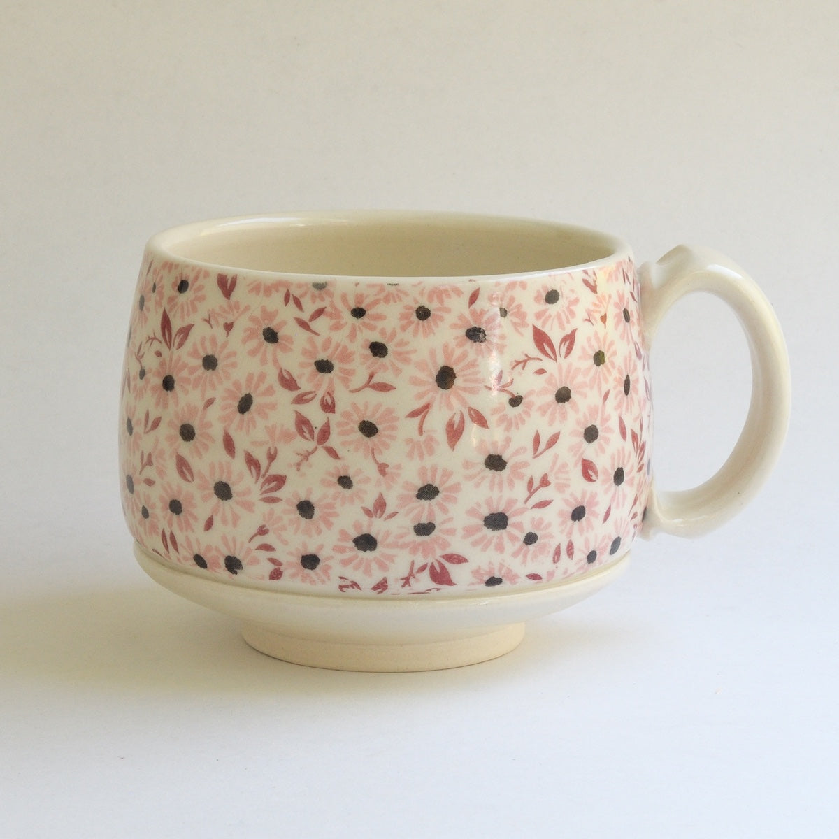 Round Mug - Pink Daisies