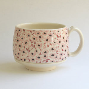 Round Mug - Pink Daisies