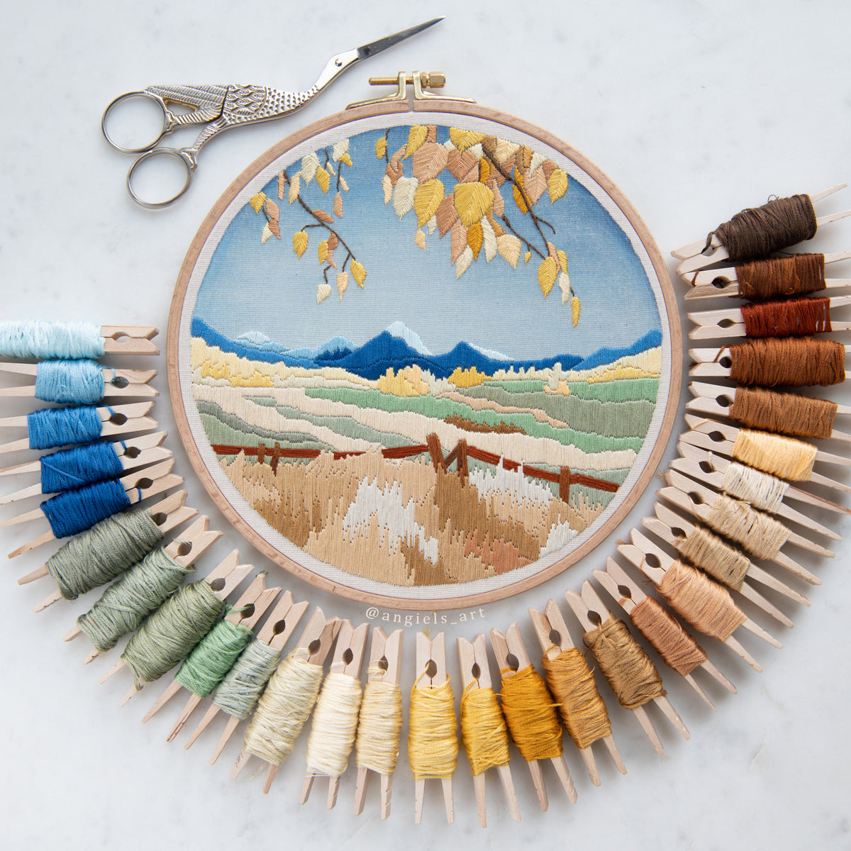Gold Rush Completed Embroidery