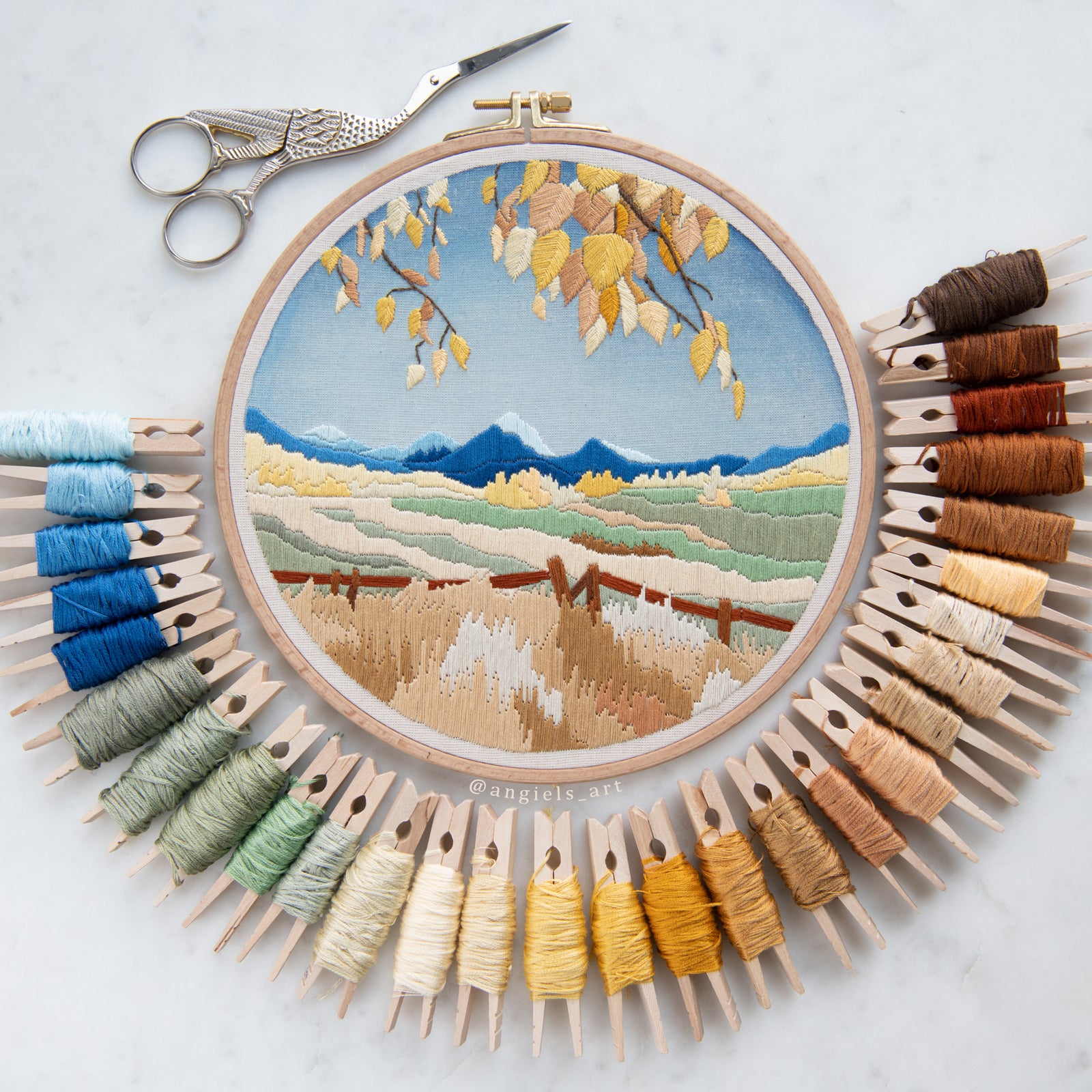 Gold Rush Completed Embroidery