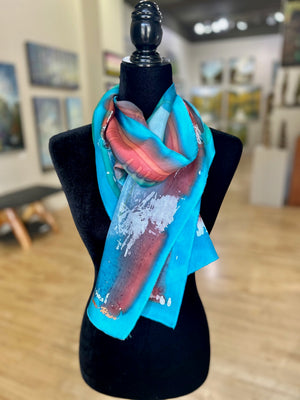Batik Silk Scarf 11" x 70"