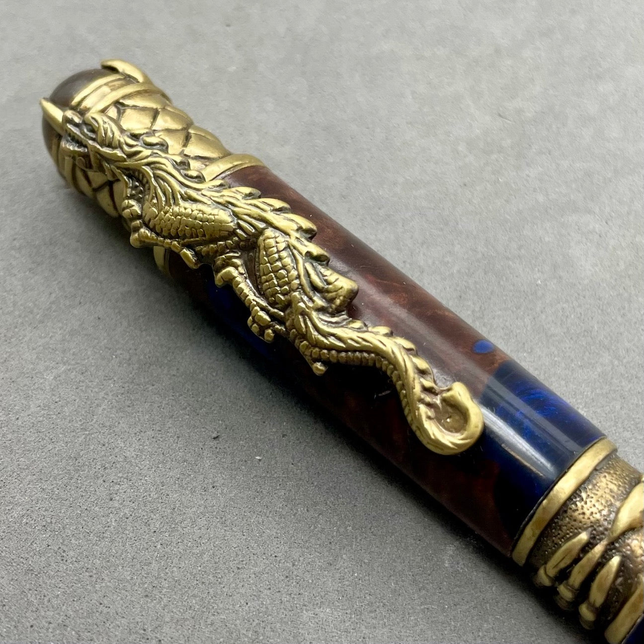 Dragon Twist Pen - Antique Brass