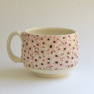 Round Mug - Pink Daisies