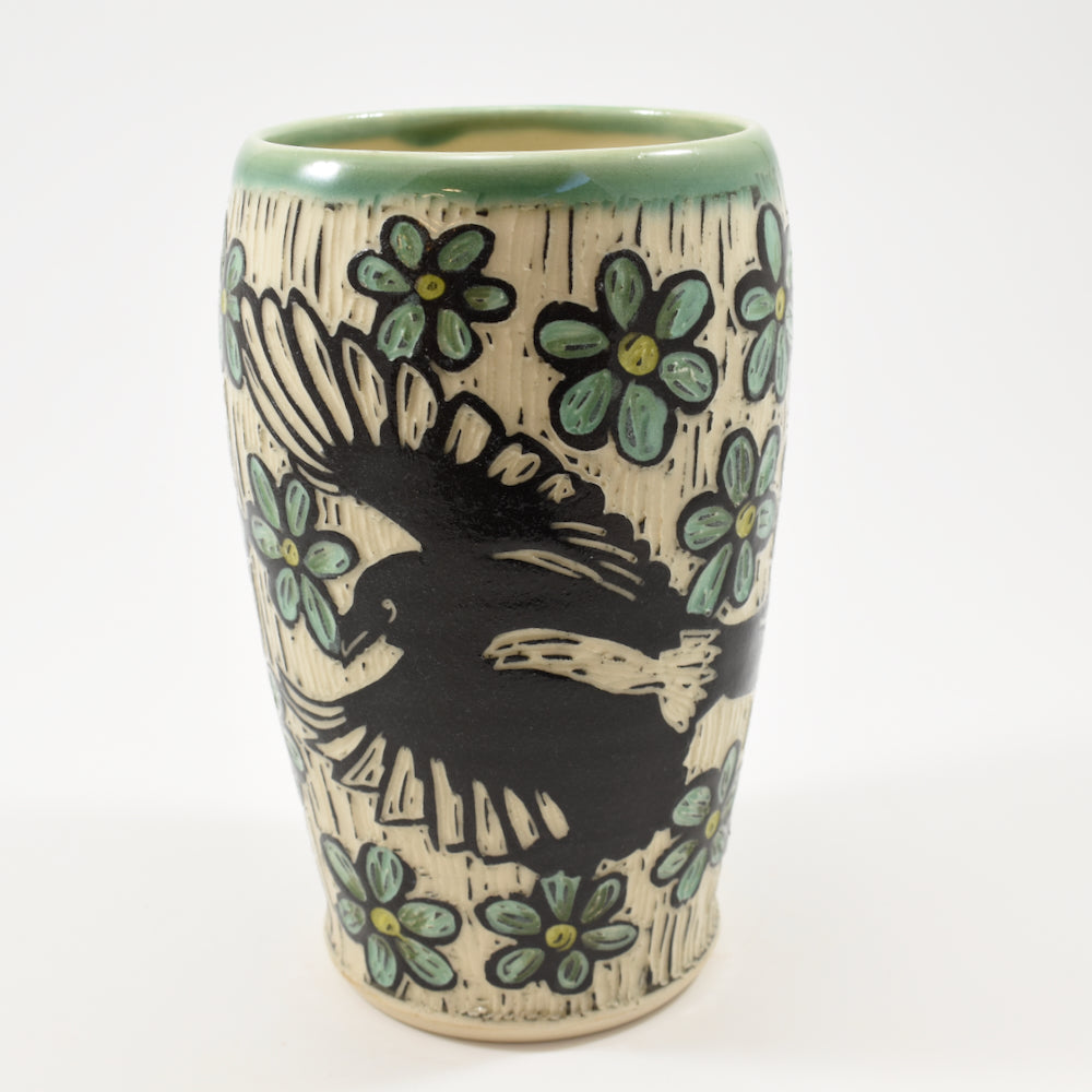 Tall Tumbler, Magpie, green