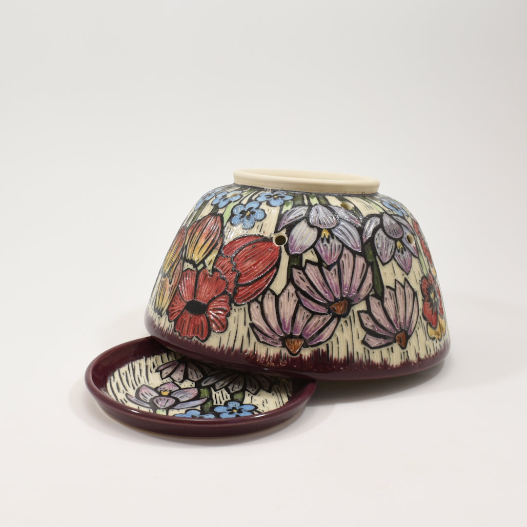 Berry Bowl - Spring Flowers, Purple