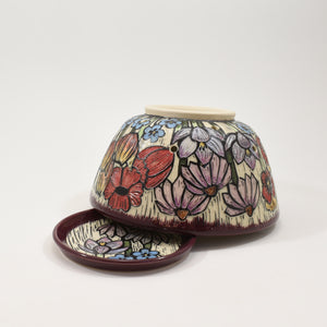 Berry Bowl - Spring Flowers, Purple