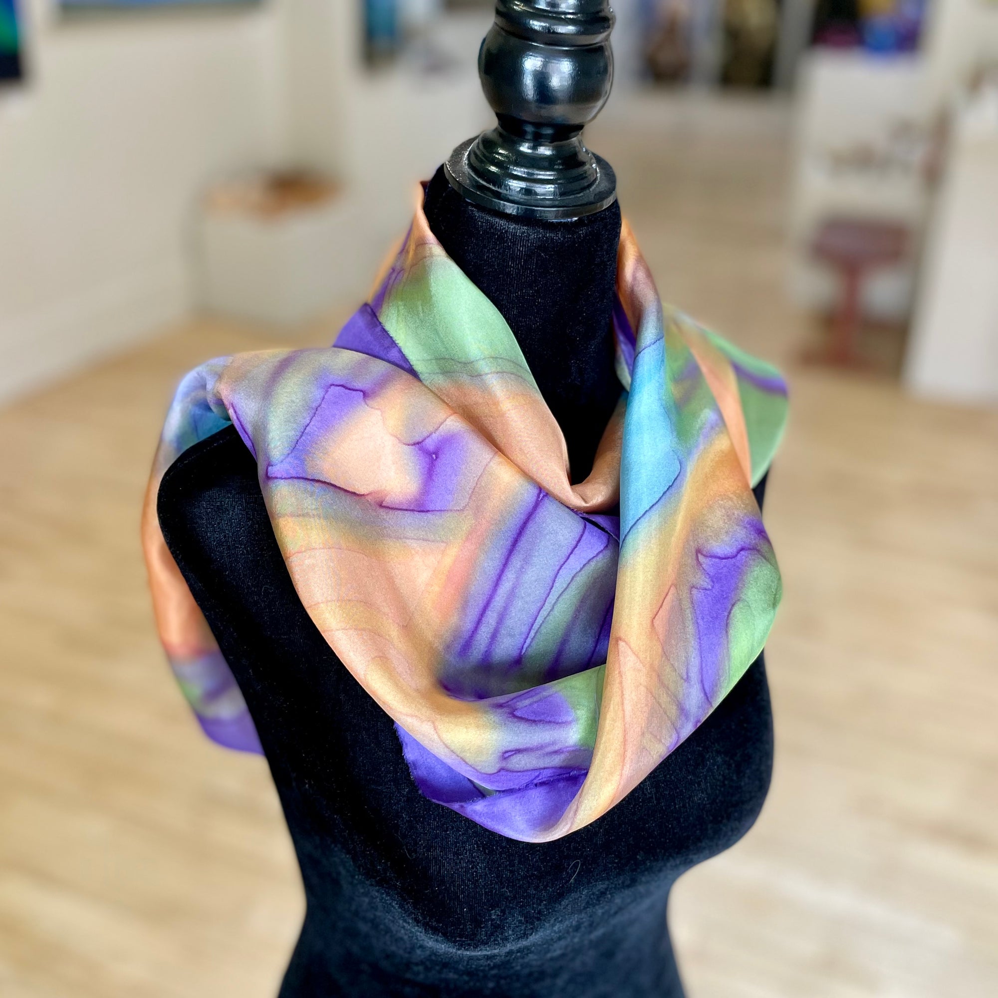 11" x 60 - 70" Silk Scarf