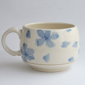 Blue Sakura Round Mug