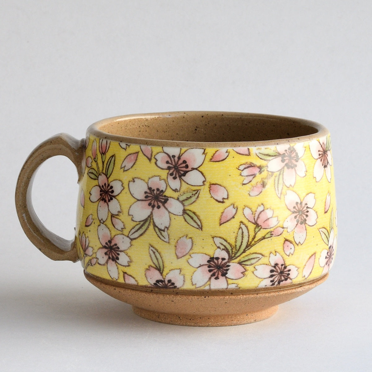 Yellow Sakura Round Mug