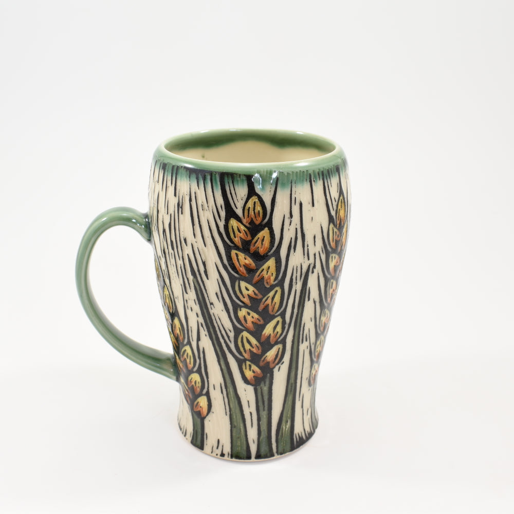 Tall Wheat Mug - green