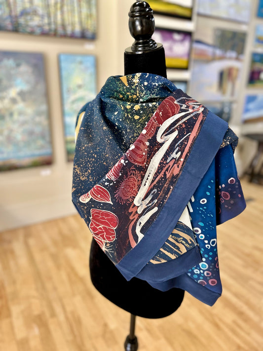 Square Crêpe de Chine Scarf/Wallhanging