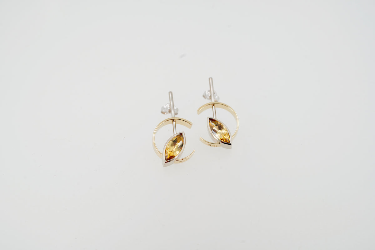 Gold & Yellow Zircon Earrings