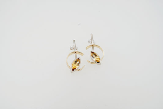Gold & Yellow Zircon Earrings
